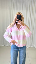 Zipperjacke Linda Rosa / Creme