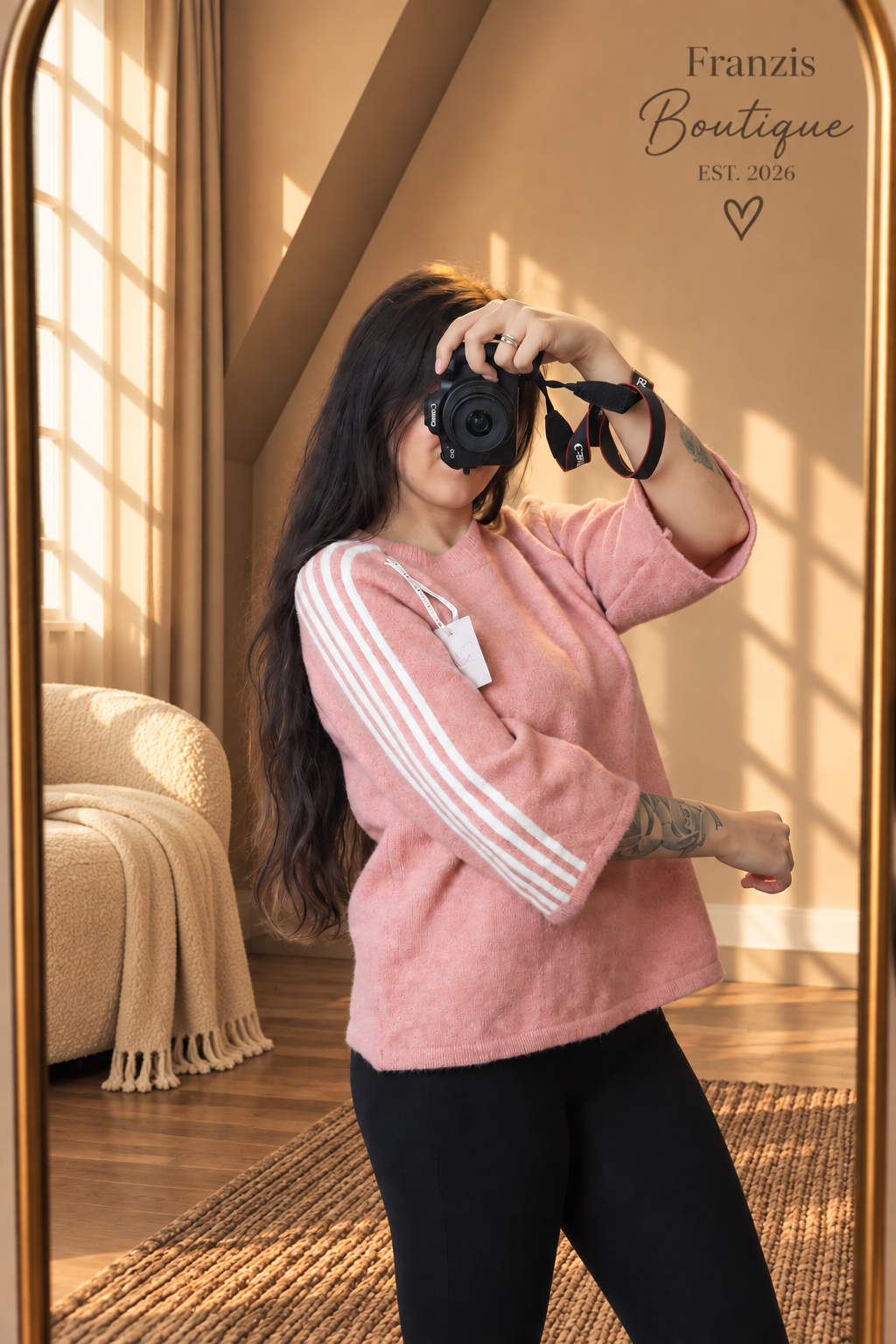 Pullover dreiviertel Rosé