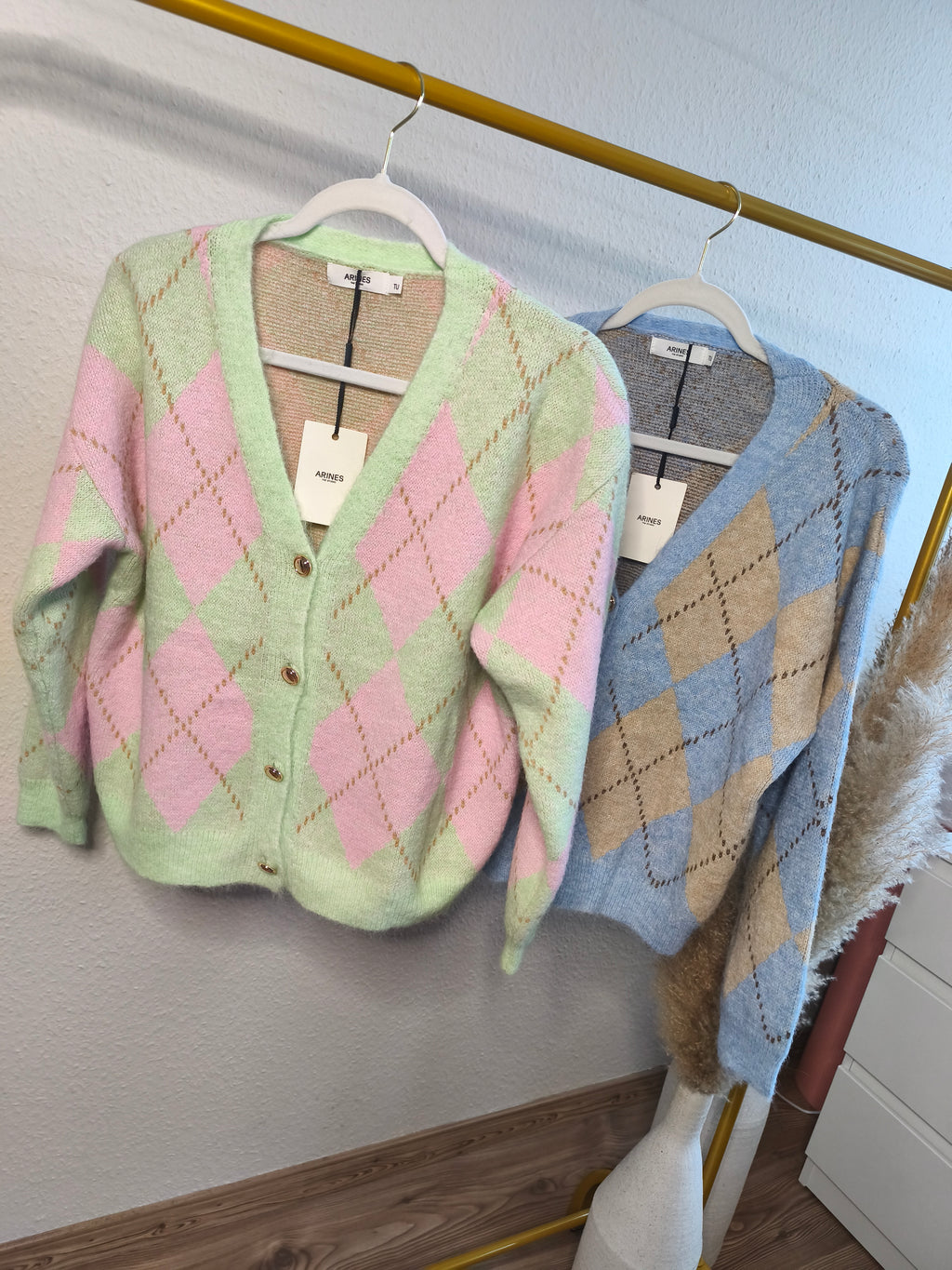 Karo Cardigan Livia versch. Farben