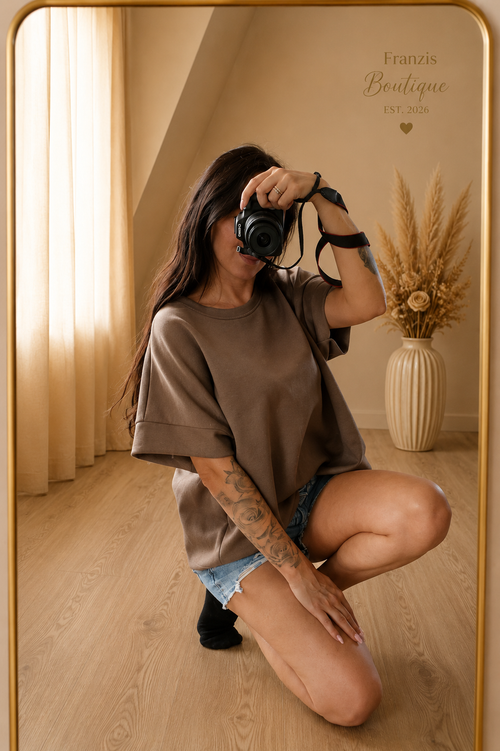 Butterstoff T-Shirt Braun