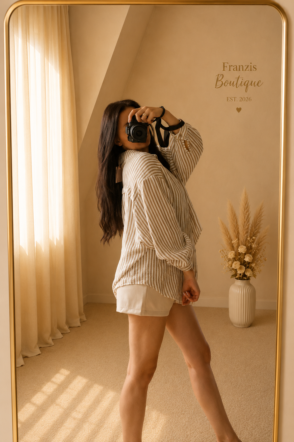 Musselinbluse Streifen
