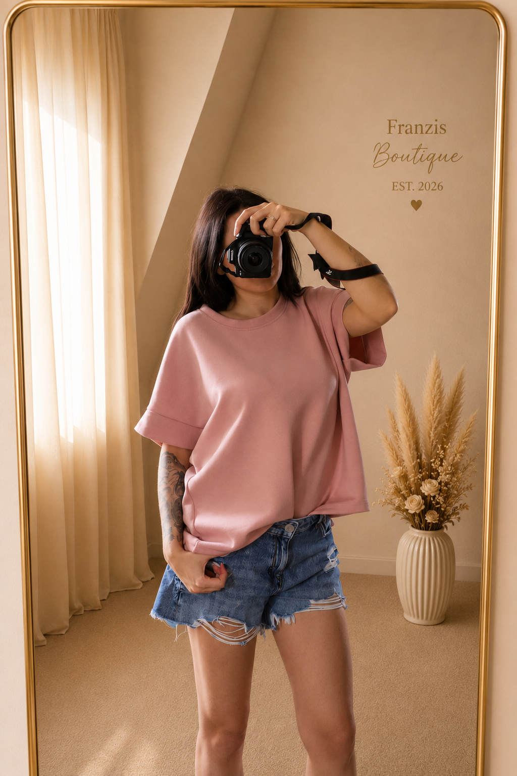 Butterstoff T-Shirt Rose