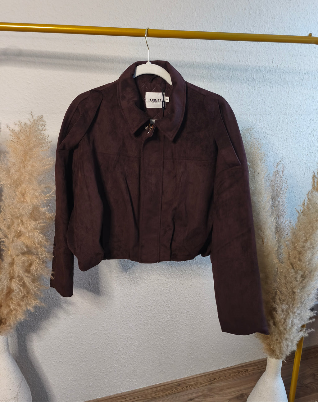 Wildlederoptik Ballon Jacke - Frieda