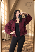 Jacke Biker Bordeaux