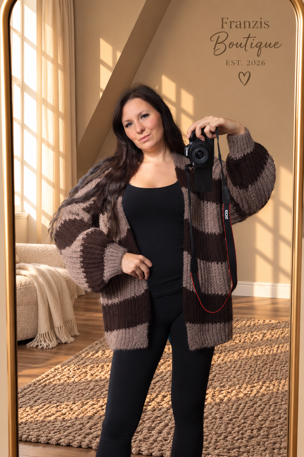 Strickjacke Lui Braun