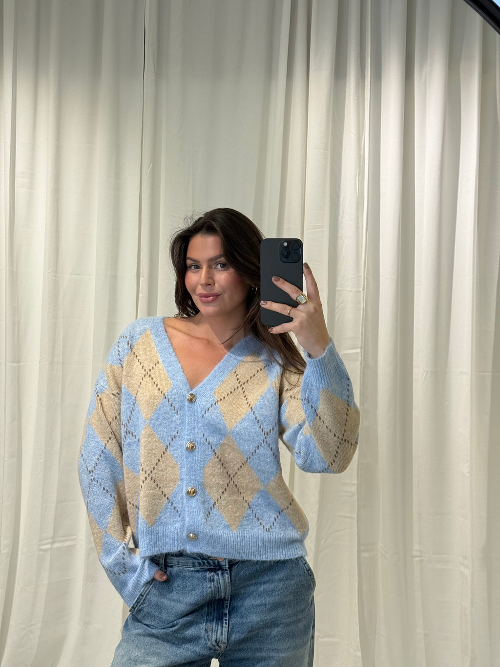 Karo Cardigan Livia versch. Farben