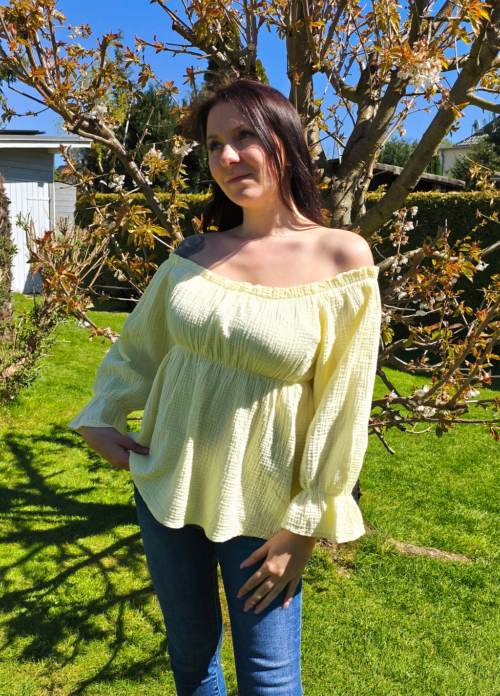 Musselin Langarmshirt Mimi
